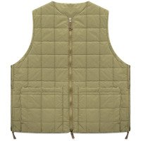 YOKE Quilting Padded Vest OLIVE YELLOW