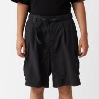 And Wander Oversized Cargo Short Pants BLACK