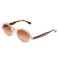 STONE-D White Gold CLEAR TORTOISE W/ BLACK LENSE