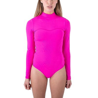 Hurley OAO Solid ZIP Back Surf Suit DRAGONFRUIT