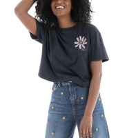 Scotch & Soda Endless Summer Washed Cropped T-shirt IN Organic C NAVY