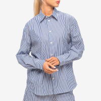 Sporty & Rich SRC Oversized Shirt White/Navy Stripe