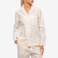 Sporty & Rich Serif Logo Pyjama Shirt Canary/White