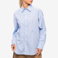 Sporty & Rich SRC Oversized Shirt Periwinkle Striped