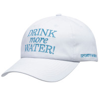 Sporty & Rich NEW Drink Water HAT White/Atlantic