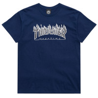 Thrasher Flame Logo T-shirt NAVY/BLACK