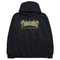 Thrasher Flame Hood BLACK/YELLOW