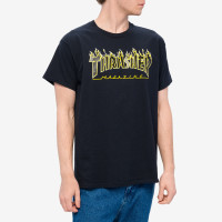 Thrasher Flame Logo T-shirt BLACK/BLACK