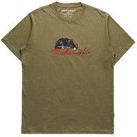 MAHARISHI 4501 Ninjutsu Embroidered T-shirt OLIVE OG-107F