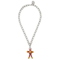 MARNI Necklace With Metal Enameled CAT Charm AMBER