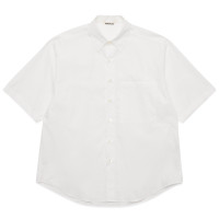 AURALEE Washed Finx Twill BIG Half Sleeved Shirts White