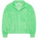 Sporty & Rich Italic Logo Embroidered Velour Track Jacket Verde/White