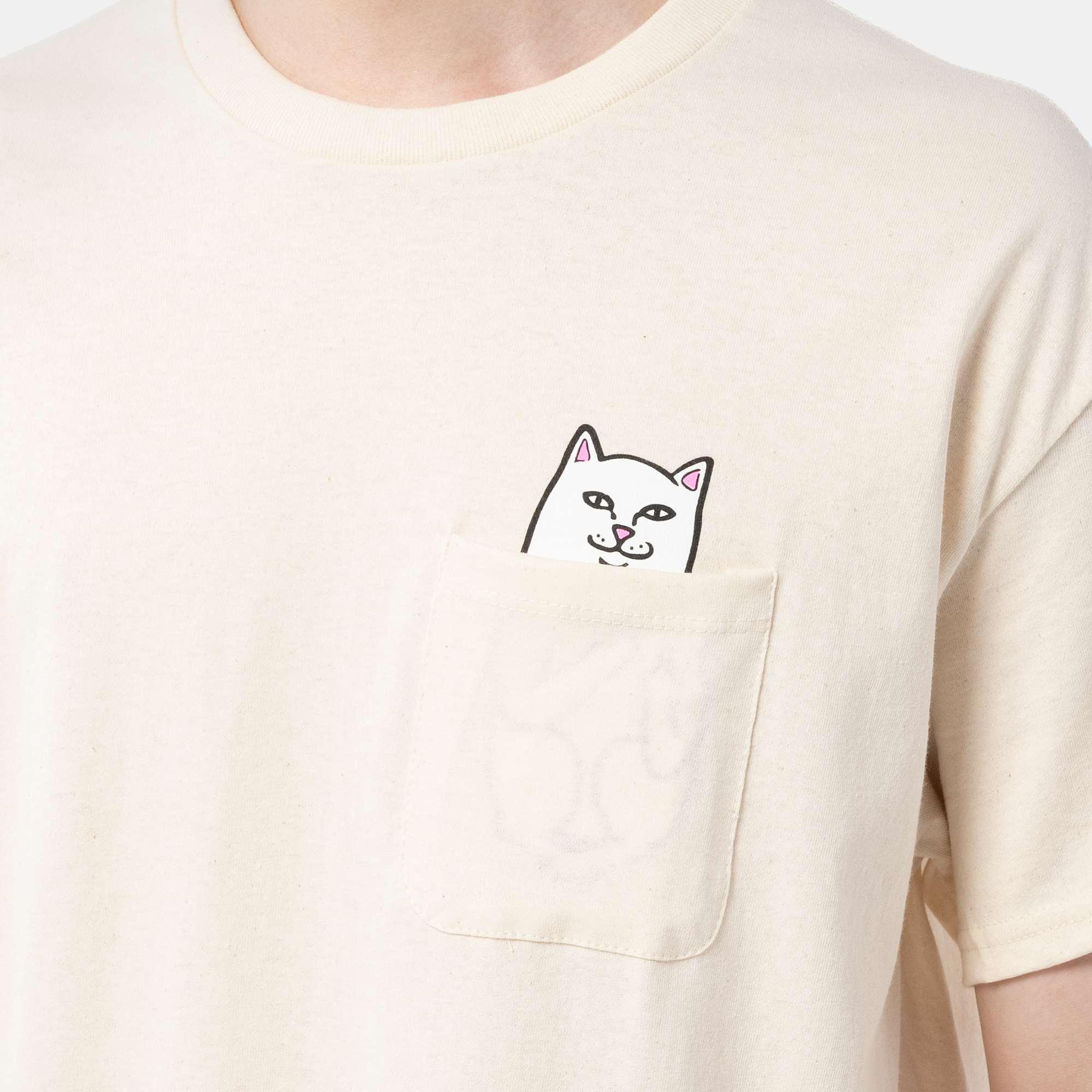 cat in pocket shirt middle finger ripndip