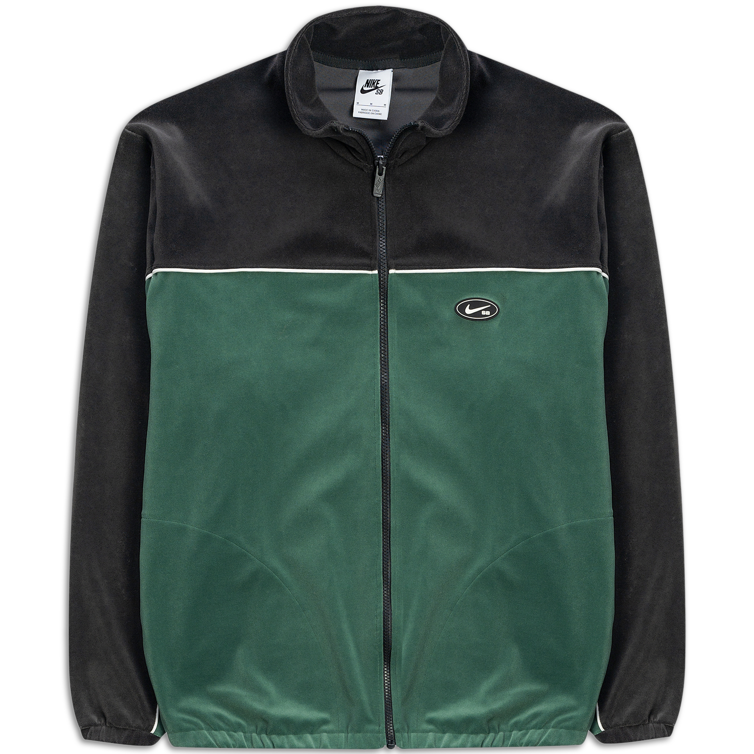 green nike fleece jacket